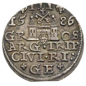 trojak 1586, Ryga, Iger R.86.1.a (R), Gerbaszewski 16, ...