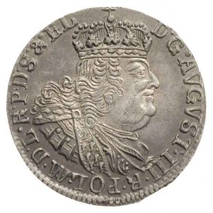 szóstak 1761, Gdańsk, szeroka korona w herbie Gdańska, ...