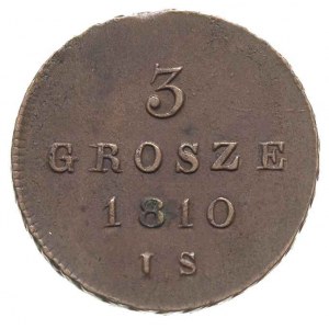 3 grosze 1810, Warszawa, Iger KW.10.1.a, Plage 79, ładn...