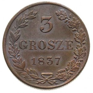 3 grosze 1837, Warszawa, Iger KK.37.1.a (R1), Plage 184...