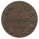 zestaw: 1 grosz polski 1834/KG i 1 grosz 1839, Warszawa...