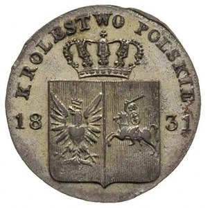 10 groszy 1831, Warszawa, nad wiązaniem wieńca dwie mał...