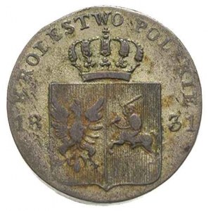 10 groszy 1831, Warszawa, nad wiązaniem wieńca jedna ma...