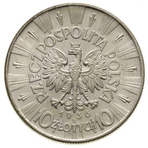 10 złotych 1936, Warszawa, Józef Piłsudski, Parchimowic...