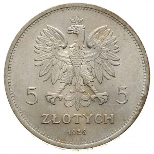 5 złotych 1928, Warszawa, Nike, Parchimowicz 114.a, wyś...