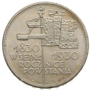 5 złotych 1930, Warszawa, Sztandar, Parchimowicz 115.a,...