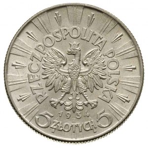 5 złotych 1934, Warszawa, Józef Piłsudski, Parchimowicz...