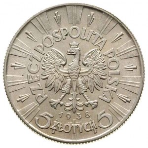 5 złotych 1938, Józef Piłsudski, Parchimowicz 118.d, rz...