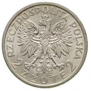 2 złote 1932, Warszawa, Głowa kobiety, Parchimowicz 110...