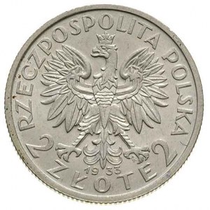 2 złote 1933, Warszawa, Głowa kobiety, Parchimowicz 110...