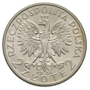 2 złote 1934, Warszawa, Głowa kobiety, Parchimowicz 110...