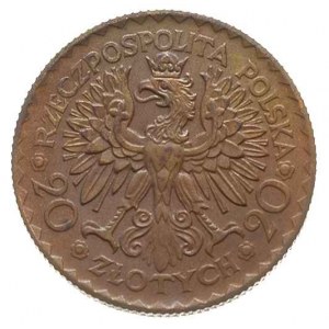 20 złotych 1925, Warszawa, Bolesław Chrobry, bez napisu...