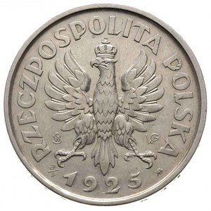 5 złotych 1925, Warszawa, Konstytucja, odmiana ze 100 p...