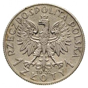 1 złoty 1932, Głowa kobiety, na rewersie wypukły napis ...