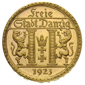 25 guldenów 1923, Berlin, Posąg Neptuna, złoto 7,99 g, ...