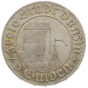 5 guldenów 1932, Berlin, Żuraw portowy, Parchimowicz 67...