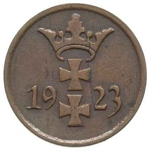 zestaw: komplet drobnych monet gdańskich 10 fenigów 192...
