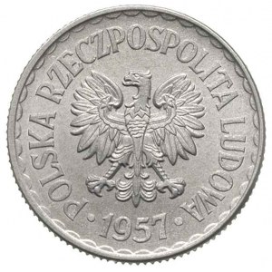 1 złoty 1957, Warszawa, Parchimowicz 213.a, piękna i og...