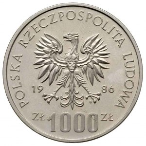 1000 złotych 1986, Warszawa, Władysław Łokietek, próba ...