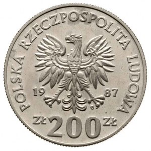 200 złotych 1987, Warszawa, Tenisistka, próba niklowa, ...