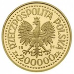 zestaw monet: 20 000, 50 000, 100.000 i 200 000 złotych...