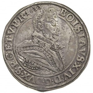 Bogusław XIV 1625-1637, talar 1633, Szczecin, Aw: Popie...