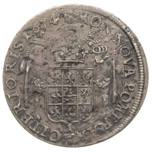 Karol XI 1660-1697, 1/3 talara 1674, Szczecin, AAJ 128,...
