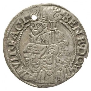 grosz 1561, Cieszyn, F.u.S. 2953, moneta przedziurawion...