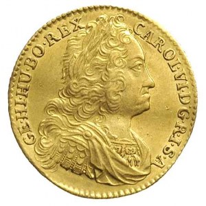 Karol VI 1711-1740, dukat 1740, Wrocław, Popiersie w pr...