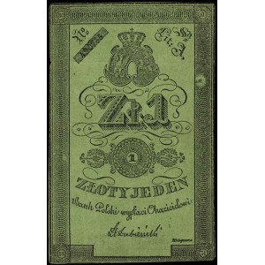 1 złoty 1831, podpis: Łubieński, numeracja 490735, grub...