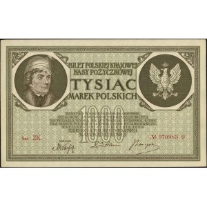 1.000 marek polskich 17.05.1919, seria ZK, sześciocyfro...