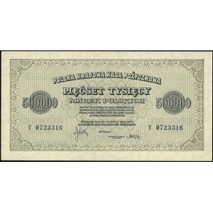 500.000 marek polskich 30.08.1923, seria T, numeracja 7...