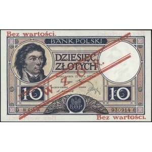 10 złotych 15.07.1924, III emisja A, WZÓR, Miłczak 58b,...
