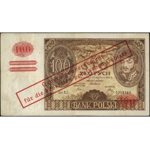 100 złotych 9.11.1934, seria BS., z nadrukiem Generalne...