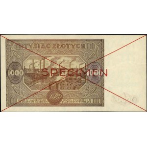 1.000 złotych 15.01.1946, seria B 1234567, B 8900000, W...