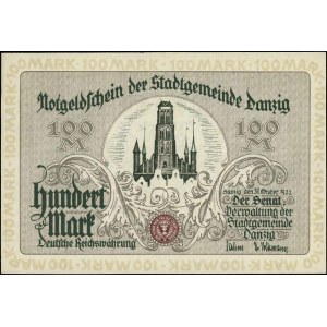 100 marek 31.10.1922, Miłczak G1, Ros. 792, wyśmienity ...