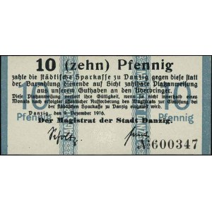 Gdańsk /Danzig/, 10 i 50 fenigów 9.12.1916, Grabowski D...