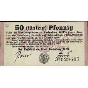 Malbork /Marienburg/, 50 fenigów 24.01.1917, Grabowski ...