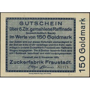 Wschowa /Fraustadt/, Zuckerfabrik Fraustadt, 150 goldma...