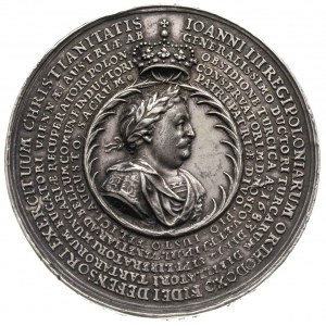 Jan III Sobieski, -medal autorstwa Jana Höhna jun. wybi...