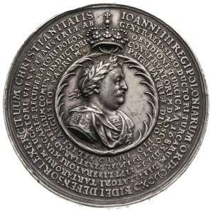 Jan III Sobieski, -medal autorstwa Jana Höhna jun. wybi...