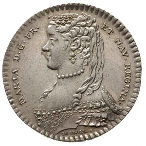 Maria Leszczyńska królowa Francji, -żeton 1737, sygnowa...