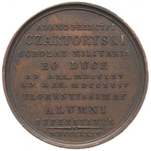 Adam Czartoryski,- medal autorstwa C. Baerendta, 1824 r...