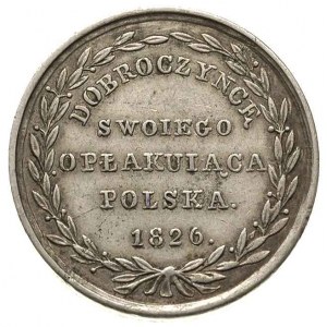 Aleksander I, -medal 1826 r, Aw: Popiersie cara w prawo...