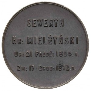 hr. Seweryn Mielżyński, -medal pośmiertny 1871 r., Aw: ...