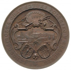 medal nagrodowy Komitetu Wystawy w Krakowie 1887, Aw: W...