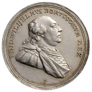 PRUSY, Fryderyk Wilhelm II, -medal sygnowany ABRAHAMSON...