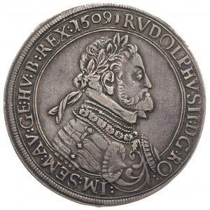 Rudolf II 1576-1612, talar 1609, srebro 28.40 g, Dav. 3...