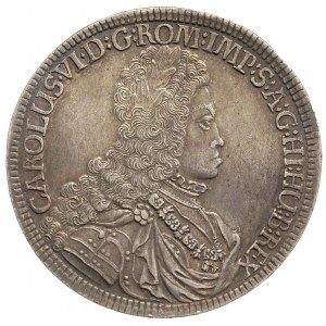 Karol VI 1711-1740, talar 1716, Hall, srebro 28.81 g, D...