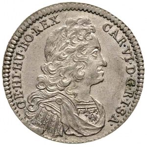 Karol VI 1711-1740, 6 krajcarów 1737, Hall, Her. 679, ł...